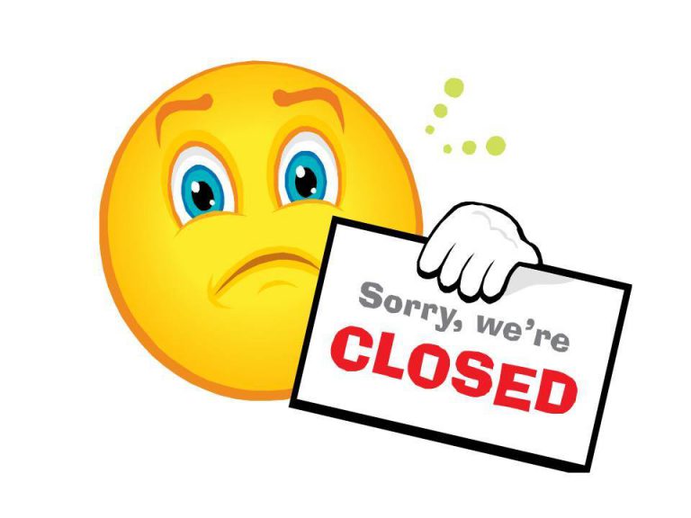 Closed sign and yellow emoticon clipart image in Vector cliparts ...